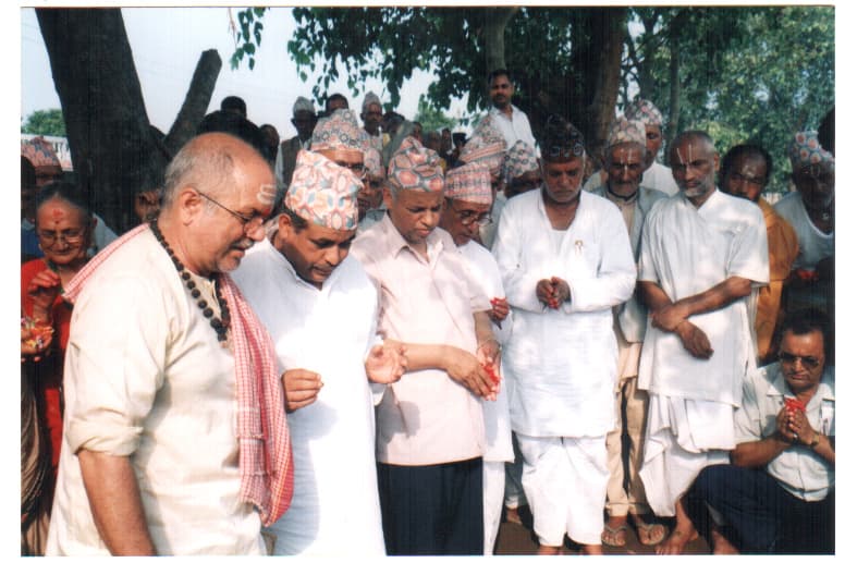 Founding-era ceremony under the original pavilion
