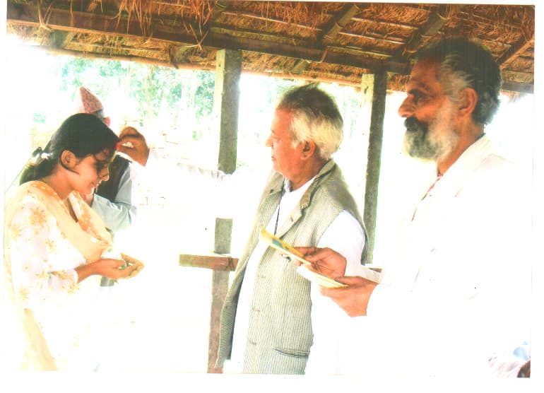 Elders participating in the founding ceremony rituals